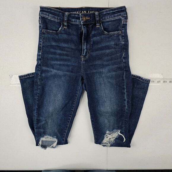 American Eagle Outfitters Denim - American Eagle Super Hi-Rise Jegging Next Level Stretch Size 4 Short Denim 4483